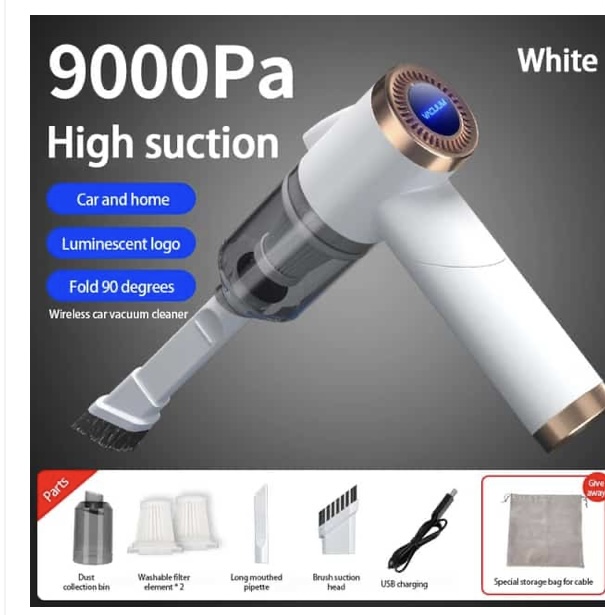 مكنسة كهربائية محمولة لاسلكية قوية للمنزل والسيارة