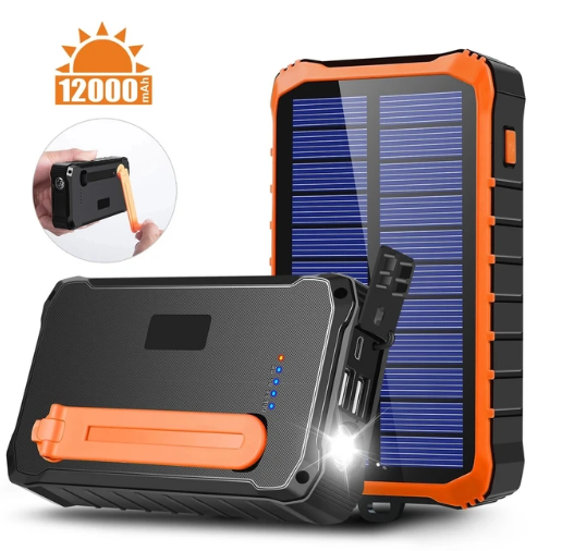 خزان طاقة قابل للشحن بالكهرباء والطاقة الشمسية والشحن اليدوي لشحن الاجهزة المحمولة