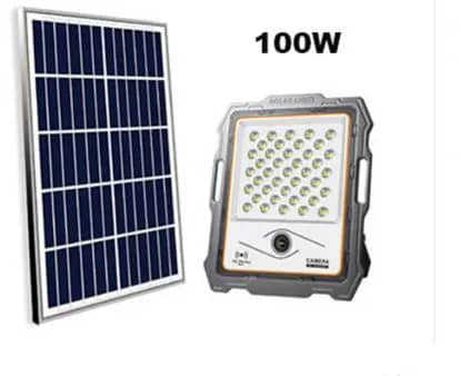 مصباح الطاقة الشمسية السحري مزود بكاميرا مع الأضواء الكاشفة مع محس حركة 100W