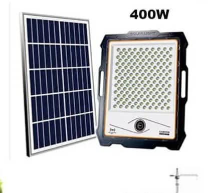 مصباح الطاقة الشمسية السحري مزود بكاميرا مع الأضواء الكاشفة مع محس حركة 400w