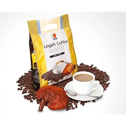 قهوة DXN Lingzhi 3 في 1 لايت — مزيج فوري من القهوة مع مستخلص الجانوديرما