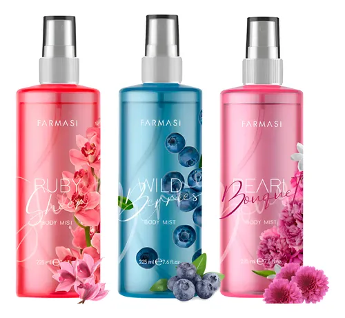 مجموعة رذاذ الجسم Farmasi | انتعاش وعطر طويل الأمد