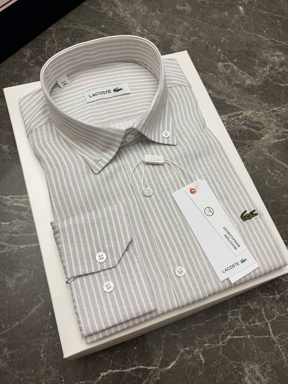 Chemise homme Lacoste slim fit à carreaux en popeline stretch